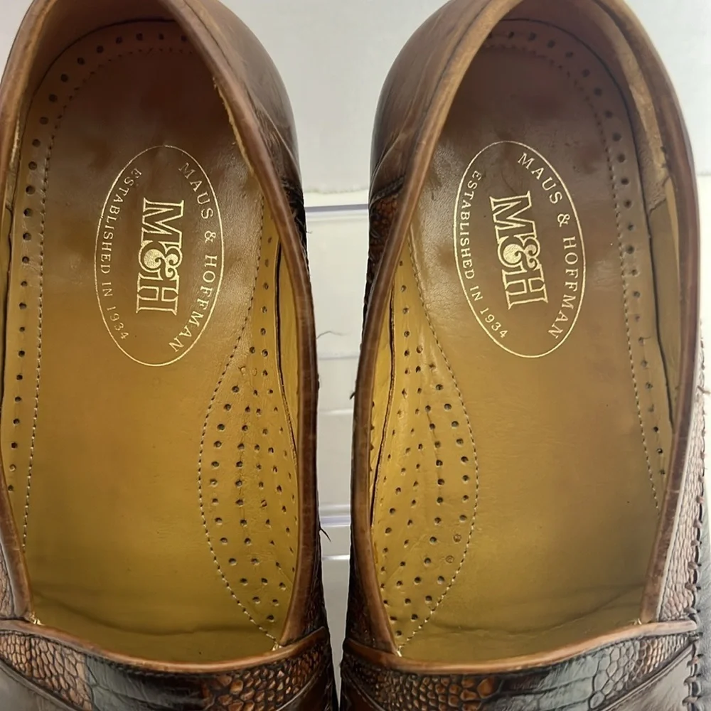 Maus & Hoffman Ostrich  Penny Loafers Handcrafted in Spain